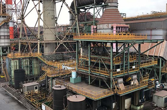 Первая установка выщелачивания отходов на предприятии JFE Steel Corporation,  Фукуяма. 