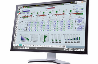 Typical HMI screen of a Finishing Mill