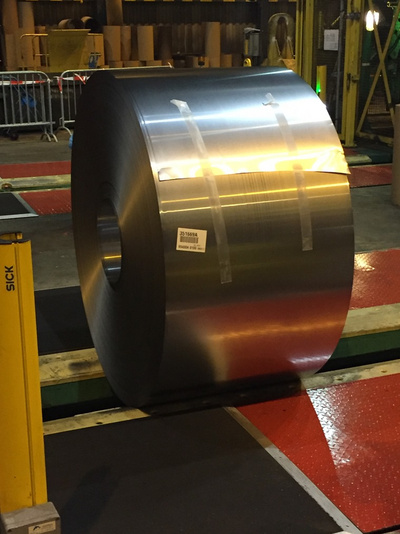Coil processed on the continuous annealing line CA 12 of Tata Steel Packaging IJmuiden in The Netherlands, recently modernized with new electrics and automation by Primetals Technologies