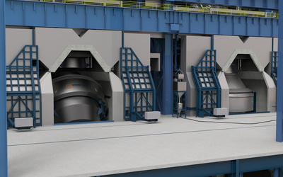3D-image of converters by Primetals Technologies for JSW, India