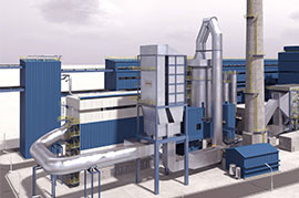 Modelo 3D da planta SCR DeNOx