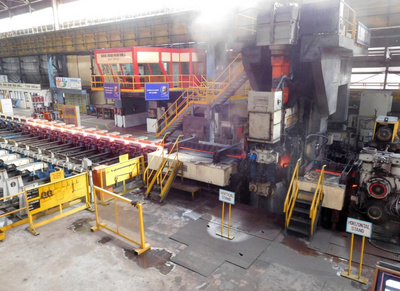 Modernized mill with new reversing roughing group by Primetals Technologies at JSW Steel Ltd. in Salem, India