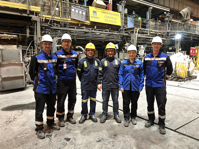 Part of the Gerdau and Primetals Technologies project team that has implemented a new process optimization and quality control solution at the integrated steel plant in Ouro Branco, Brazil.