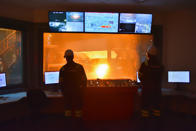 Control pulpit in Tyasa's plant