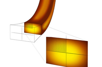 Temperaturverteilung in Vorblöcken mit rechteckigem Querschnitt