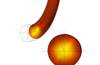 Round bloom temperature distribution