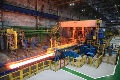 1,700 mm hot strip mill (HSM 1700) of Ilyich Steel in Ukraine. The hot strip mill was revamped by Primetals Technologies (Photo courtesy Metinvest).