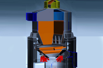 Layout of a shaft cooler