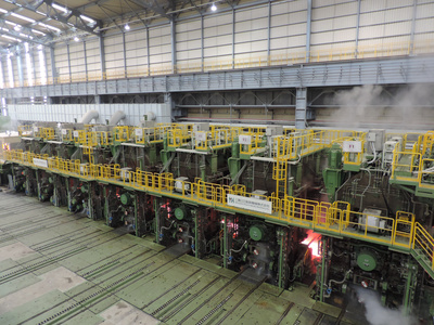 Finishing mill in the hot rolling mill from Primetals Technologies supplied to Formosa Ha Tinh Steel Co. in Vietnam