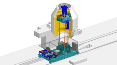 HKM’s new relining machine from Primetals Technologies, with an automated solution for brick handling.