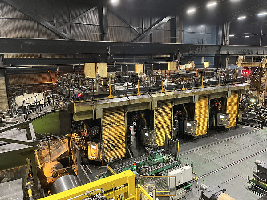 SSAB Hämeenlinna has placed a follow-up order with Primetals Technologies for a modernization of the millstands at its cold rolling mill in Hämeenlinna, Finland. Photo of the steel producers’ tandem cold rolling mill. Copyright: SSAB Hämeenlinna