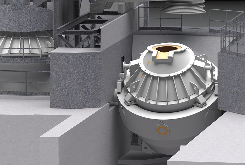 The revamped AOD converter from Primetals Technologies ensures increased productivity. 