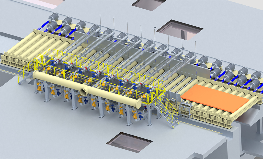 A 3D image of Hyundai Steel’s intermediate cooling unit from Primetals Technologies.